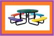 Children's Round Expanded Metal Picnic Table Children's Round Expanded Metal Picnic Table